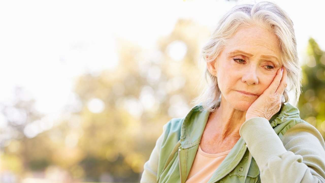 Paciente mulher em depressão
