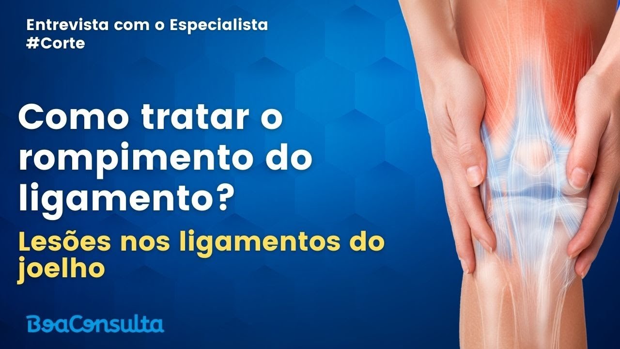 Ortopedista explicando como e o tratamento do rompimento do joelho.