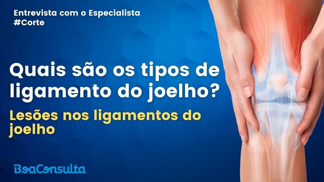 Especialista explicando quais são os tipos de ligamento do joelho.